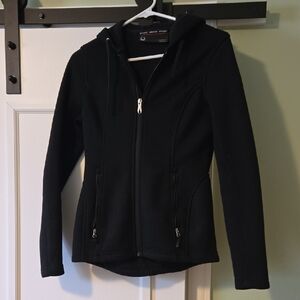 Spyder Black Bomber Jacket with Structured Silhouette